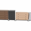 Modern Wooden Chest of Drawers with Multiple Colors and Functional Storage Design