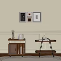 Antique style small cart side a few corner a few table a few 3d model