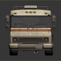 minibus minivan driverless bus school bus van box car 3d model