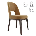 Modern Light Gray Upholstered Chair With Sleek Black Metal Legs Design