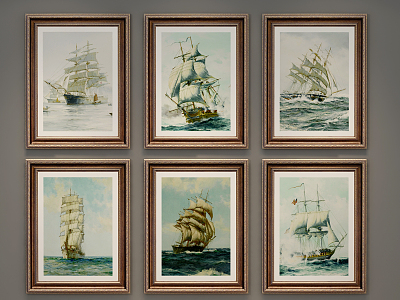 American Oil Painting Nautical Painting Decorative Painting Hanging Painting model