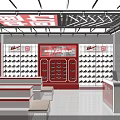 Modern Warrior Sports Footwear Specialty Store Interior With Sportswear Mannequins And Rich Shoe Product Displays