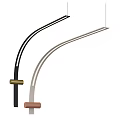 Collection Of Modern Curved Wall Lamps In Various Colors With Metal Bases