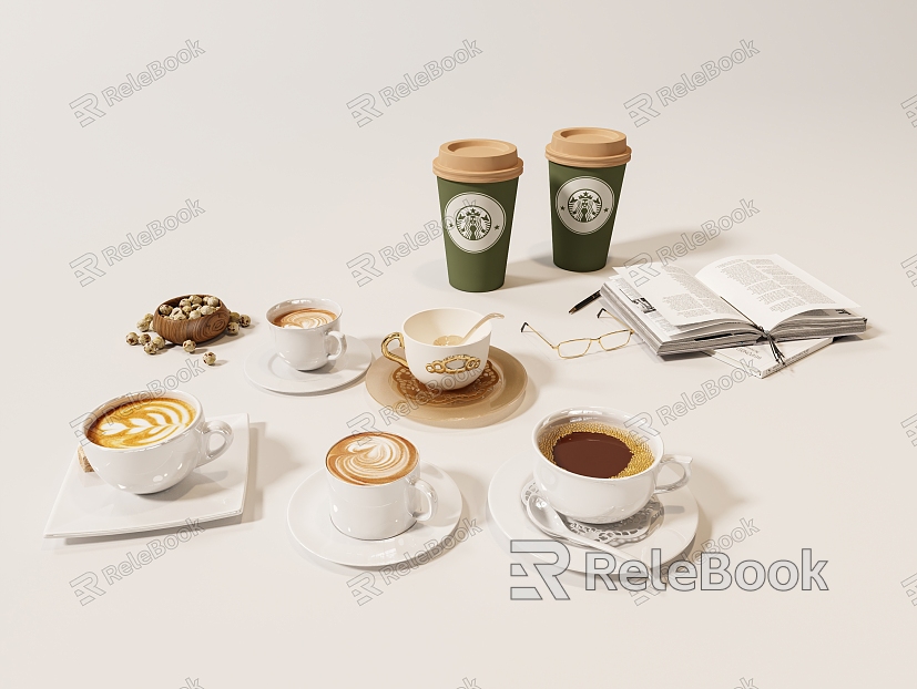 Modern Coffee Cup Coffee Cup Cup Decorations Starbucks Coffee model