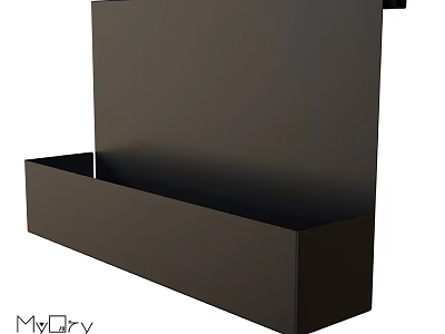 Black Rectangular Washing Supplies Holder For Daily Bathroom Use 3d model