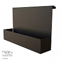Black Rectangular Washing Supplies Holder For Daily Bathroom Use