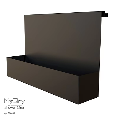 Black Rectangular Washing Supplies Holder For Daily Bathroom Use 3d model