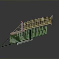 Modern Metal Fence Designs With Black And White Styles And Stone Base