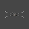 X Wing Fighter Jet In Flight With Four Engines And Aerodynamic Design
