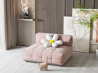 Modern single sofa 3d model