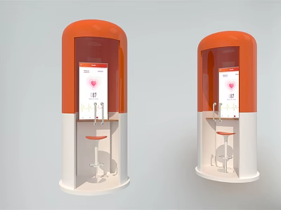 modern interactive robot artificial intelligence 3d model