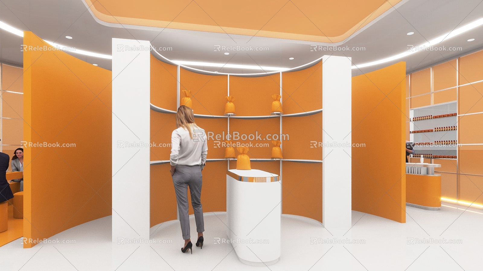 Xuehuaxiu Cosmetics Business Super Booth 3d model