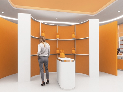 Xuehuaxiu Cosmetics Business Super Booth 3d model