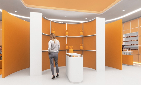 Xuehuaxiu Cosmetics Business Super Booth 3d model