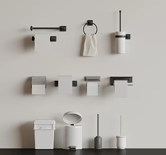Small pieces of bathroom 3d model