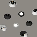Modern Ceiling Mounted Downlights And Spotlights With Black White Lighting Fixtures