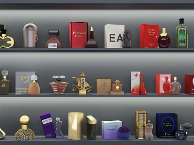 Modern perfume perfume cosmetic combination 3d model Modern perfume perfume cosmetic combination 3d model