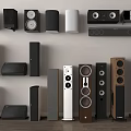 Modern Home Audio Speakers In Various Styles Including Floor Standing And Bookshelf Designs