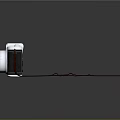 Classic Design Digital Camera With Silver Black Body And Red Strap On Black Background