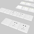 Modern socket switch socket 3d model