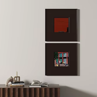 Jane European abstract decorative painting 3d model