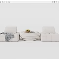 Modern Casual Sofa Combination Sofa 3d model