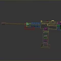 Browning Machine Gun Browning Gatling White Machine Gun Machine Gun Bullet Military 3d model