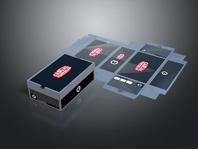 Salon Lifestyle Products Box With Matching Cards And Stylish Design 3d model