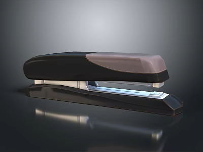 Modern Black And Gray Stapler With Sturdy Base For Home Office Use 3d model