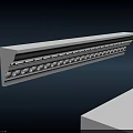 Elegant White Decorative Corner Molding With Detailed Patterns For Wall Ceiling Interior Decoration 3d model