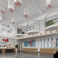 Ethnic Unity Themed Service Hall Interior Design With Cultural Elements