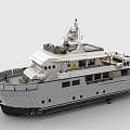 LEGO Constructed Yacht Model Showcasing Detailed Features 3d model