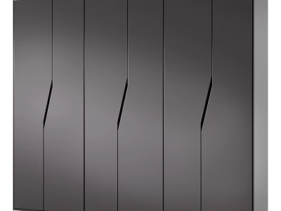 Modern Dresser With Sleek Grey Surface And Multiple Drawer Design 3d model