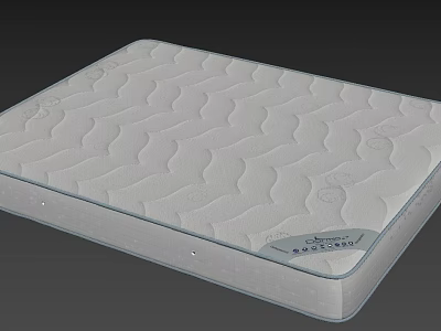 Comfortable Modern Mattress With Wave Patterned Surface Supportive Foam Layer And Breathable Fabric 3d model