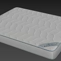 Comfortable Modern Mattress With Wave Patterned Surface Supportive Foam Layer And Breathable Fabric 3d model