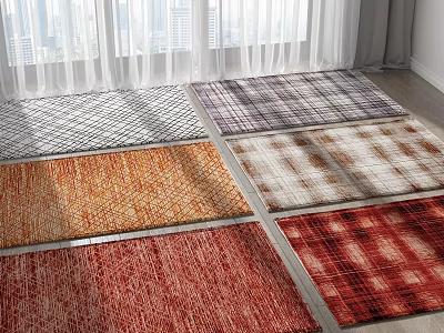 Square Rugs With Diverse Colors And Patterns For Living Room Home Decor 3d model