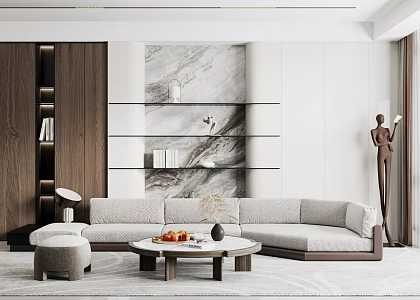modern living room 3d model
