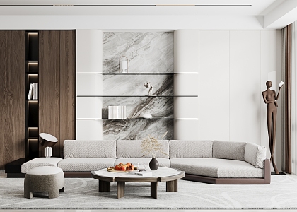 modern living room 3d model