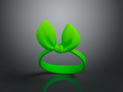 Green Bow Hairband For Women With Cute Design And Comfortable Fit 3d model