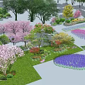 Diverse Arbor Trees Landscape Design With Various Species And Natural Greenery