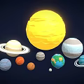 Solar System Planets Collection With Sun Earth Saturn And Other Celestial Bodies