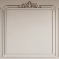 Gypsum Molding Wall Decor Featuring Ornate Carved Top Framed Panel and Symmetrical Classic Design