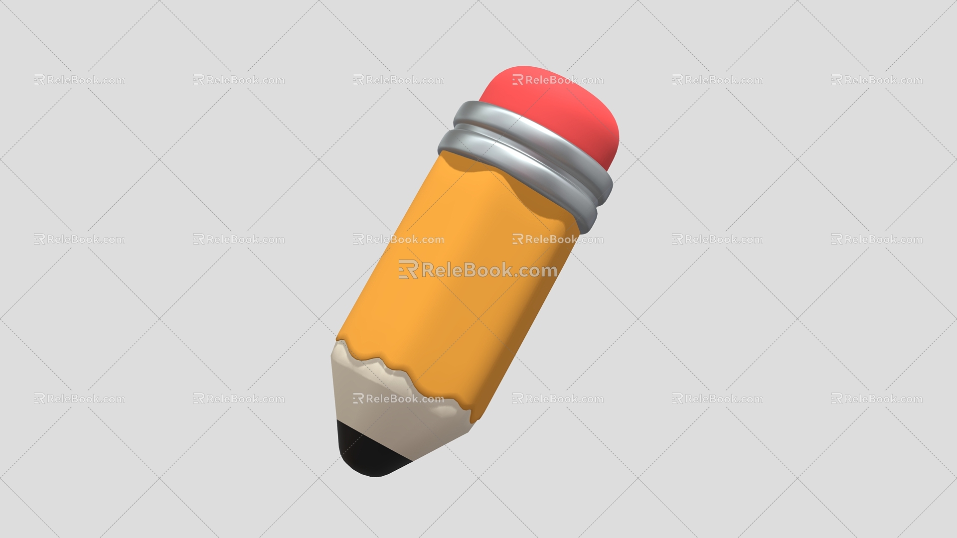 Cartoon Pencil Pen Pencil Cartoon Pen Low Poly Pen 3d model