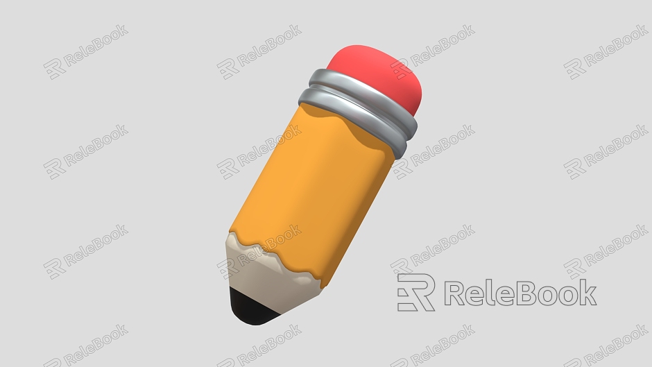 Cartoon Pencil Pen Pencil Cartoon Pen Low Poly Pen model