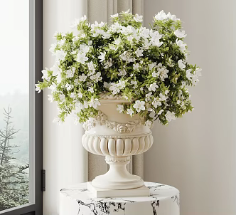 European-style vase floral ceramic vase 3d model