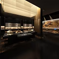Cultural Center Interior Exhibition Space With Display Cabinets Lighting And Historical Artifacts