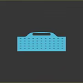 Blue Plastic Storage Box With Handles And Perforated Design For Household Organization