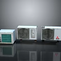 Three Compact Air Conditioners With Different Designs For Home Electronic Appliances