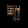 Organized Laundry Room Storage With Washing Machine Hanging Robes Stacked Towels And Supplies
