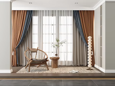 Modern Curtains 3d model